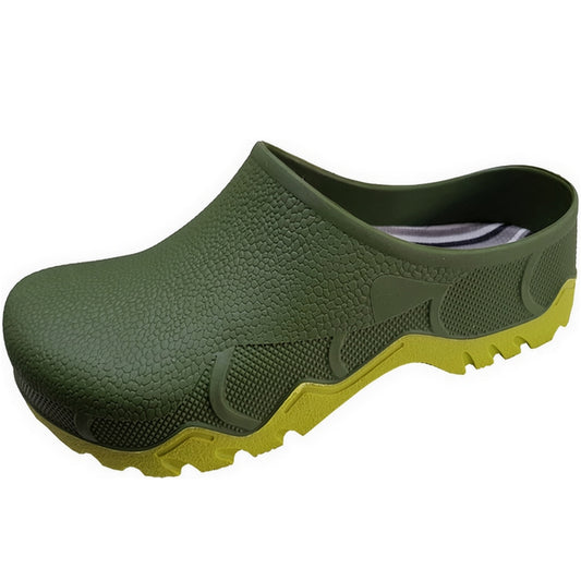 Damen Herren Clogs olivgrün für Haus Hof Stall Garten